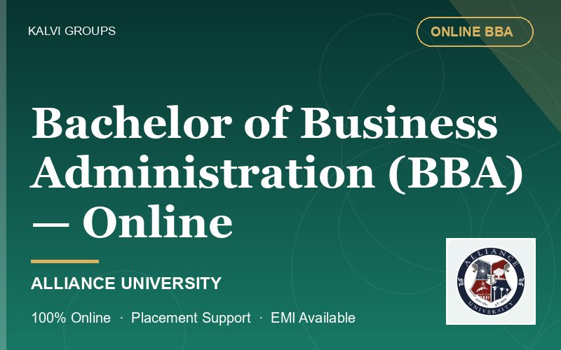 Bachelor of Business Administration (BBA) — Online — Alliance University