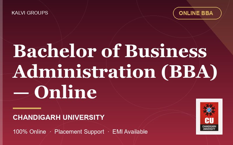 Bachelor of Business Administration (BBA) — Online — Chandigarh University
