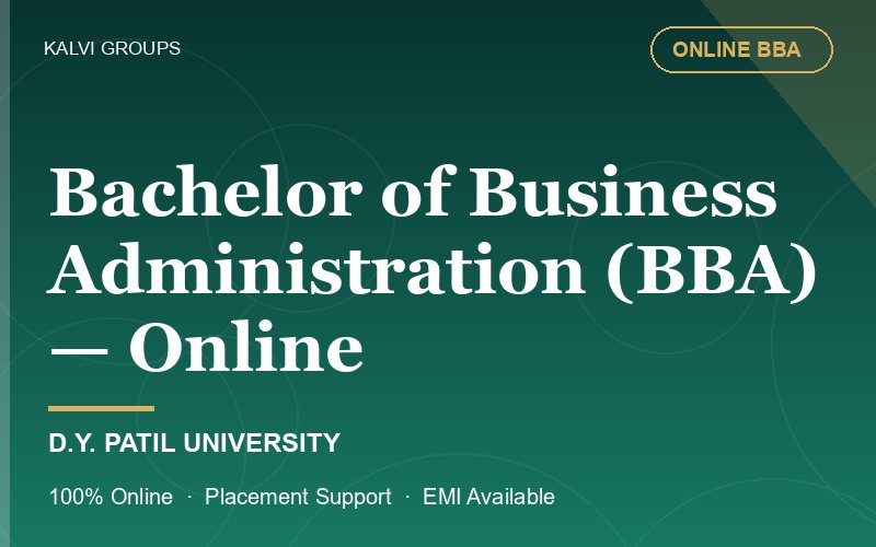 Bachelor of Business Administration (BBA) — Online — D.Y. Patil University