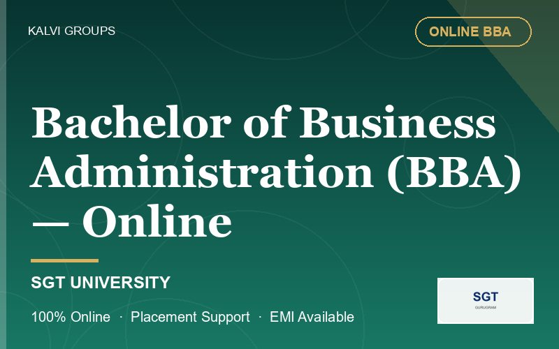 Bachelor of Business Administration (BBA) — Online — SGT University