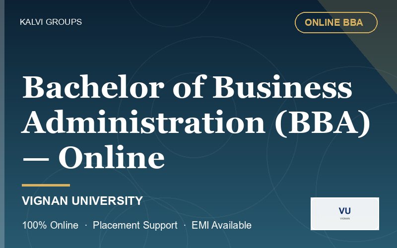 Bachelor of Business Administration (BBA) — Online — Vignan University
