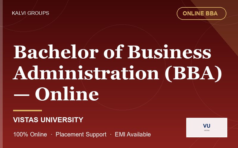 Bachelor of Business Administration (BBA) — Online — VISTAS University