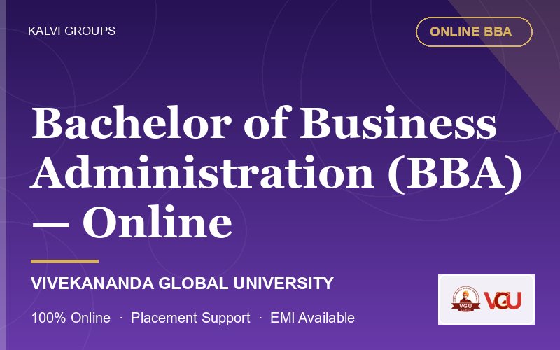 Bachelor of Business Administration (BBA) — Online — Vivekananda Global University