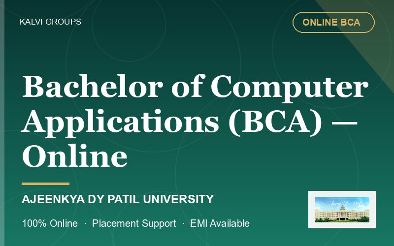 Bachelor of Computer Applications (BCA) — Online — Ajeenkya DY Patil University