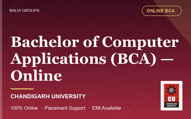 Bachelor of Computer Applications (BCA) — Online — Chandigarh University