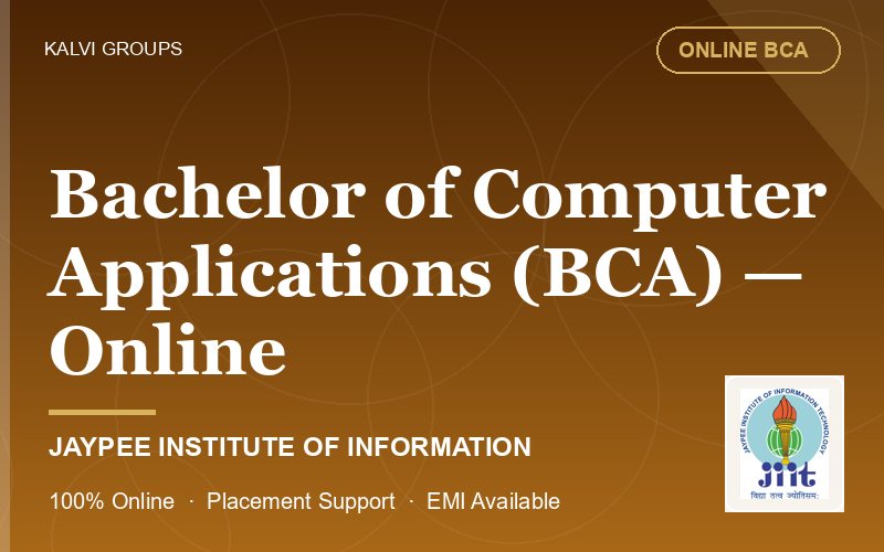 Bachelor of Computer Applications (BCA) — Online — Jaypee Institute of Information Technology