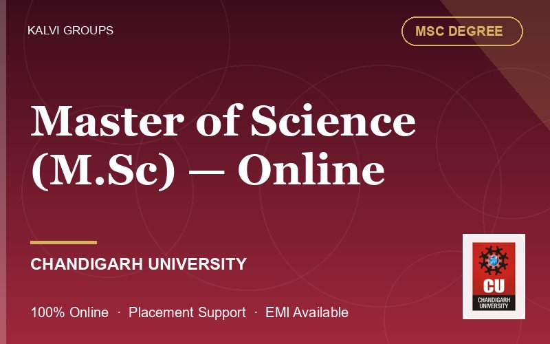 Master of Science (M.Sc) — Online — Chandigarh University