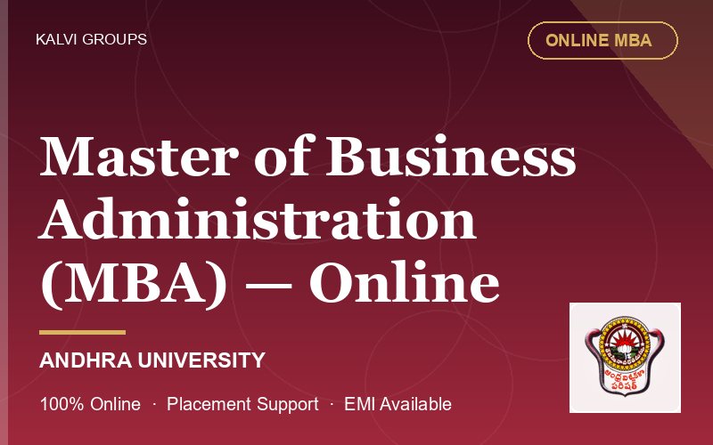 Master of Business Administration (MBA) — Online — Andhra University