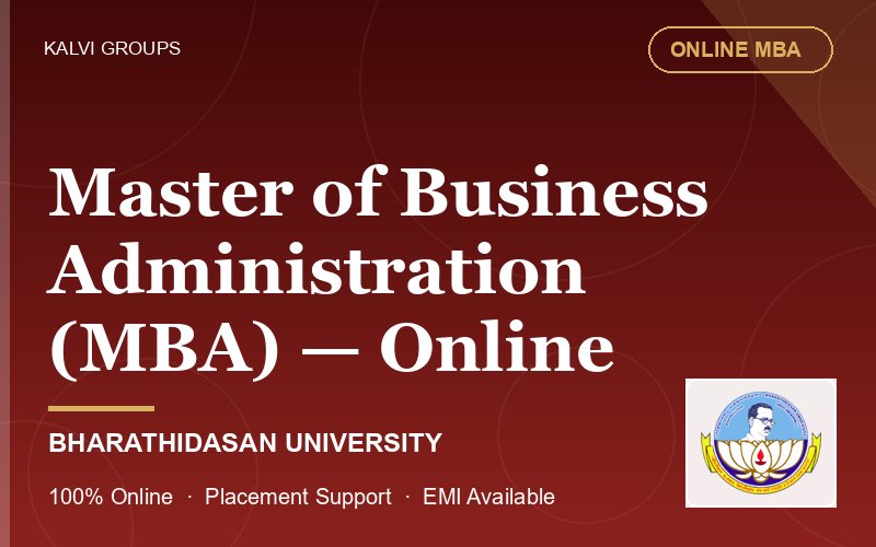 Master of Business Administration (MBA) — Online — Bharathidasan University