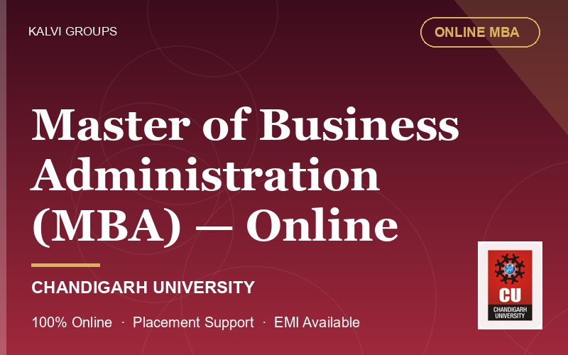 Master of Business Administration (MBA) — Online — Chandigarh University