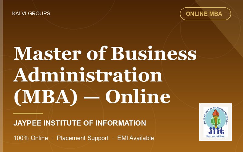Master of Business Administration (MBA) — Online — Jaypee Institute of Information Technology