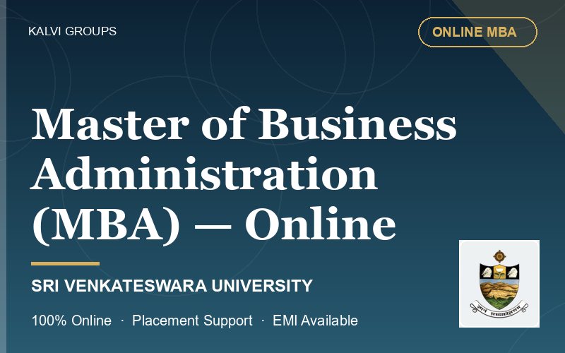 Master of Business Administration (MBA) — Online — Sri Venkateswara University