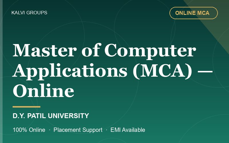 Master of Computer Applications (MCA) — Online — D.Y. Patil University