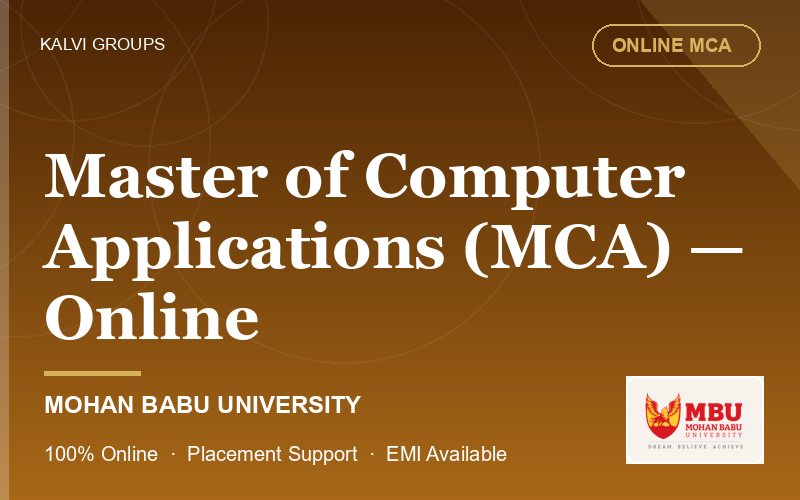 Master of Computer Applications (MCA) — Online — Mohan Babu University