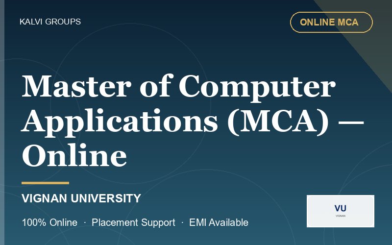 Master of Computer Applications (MCA) — Online — Vignan University
